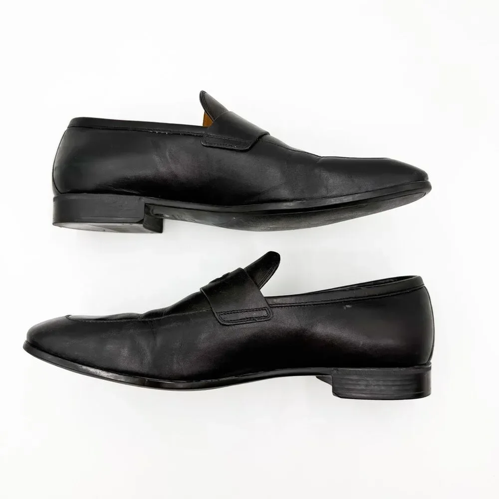 Gucci GG Monogram Black Leather Men’s Dress Loafers